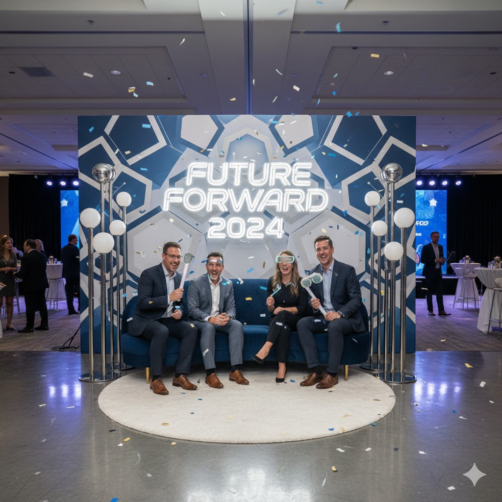 Pastel lounge vignette with props